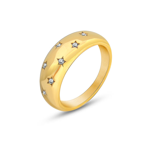 Starburst 18K Gold Plated Ring