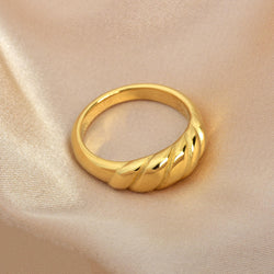 Croissant Ring 18K Gold Plated Ring