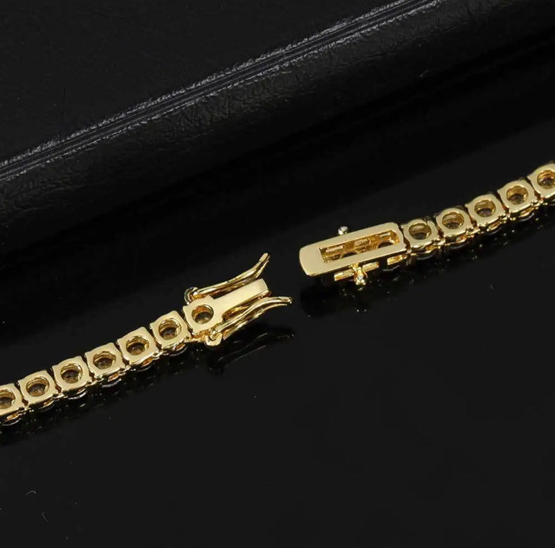 Tennis Bracelet 14k Gold Plated