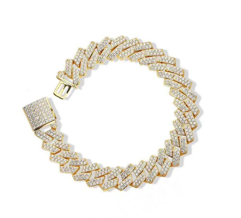 Iced out Diamond Cuban Link Bracelet