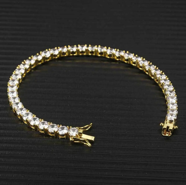 Tennis Bracelet 14k Gold Plated