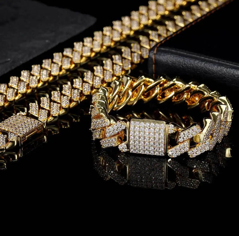 Iced out Diamond Cuban Link Bracelet