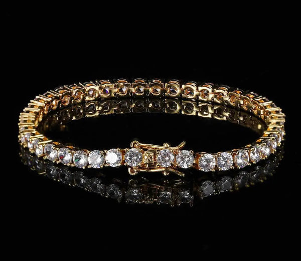 Tennis Bracelet 14k Gold Plated