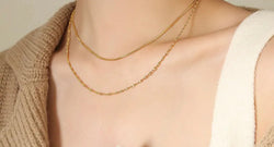 Double Layer Snake & Bone Chain