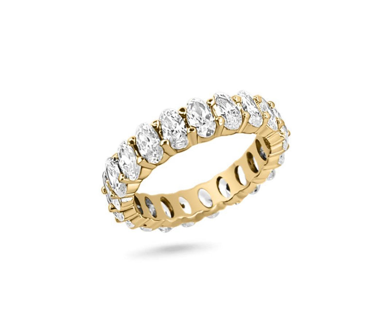 Luxury Oval Iced-out Gold Ring